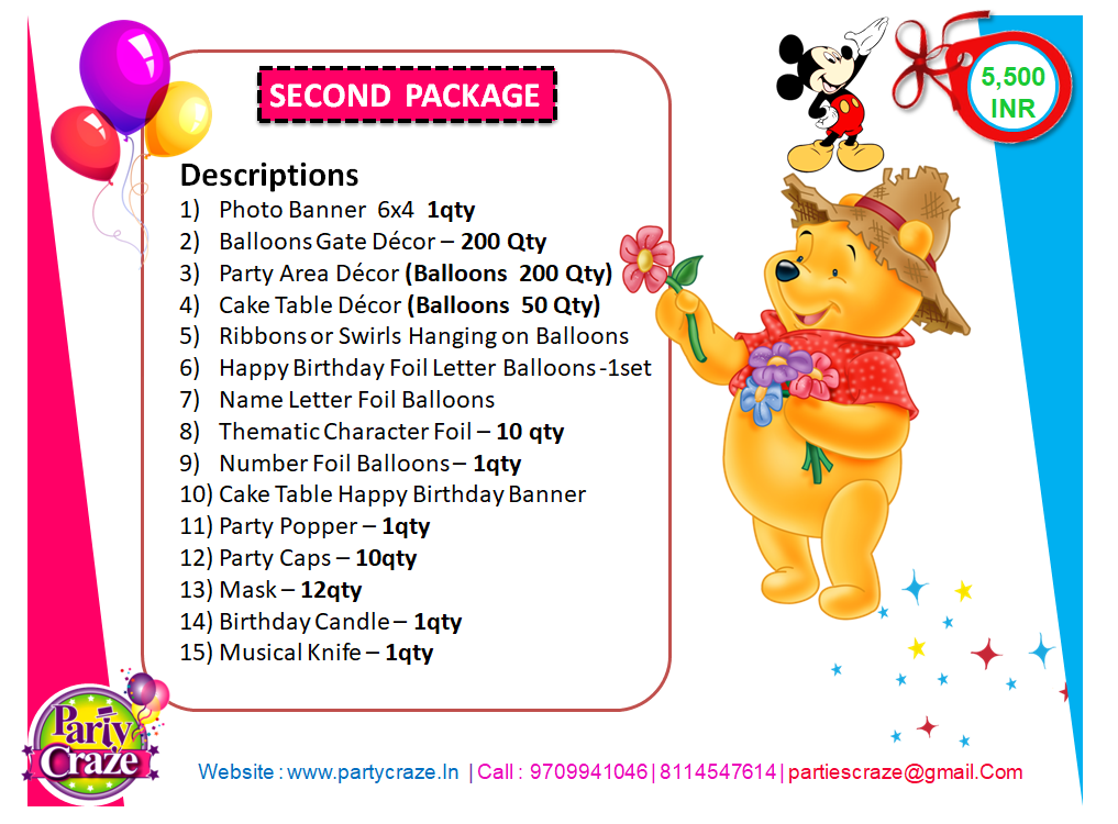 Second Birthday Package